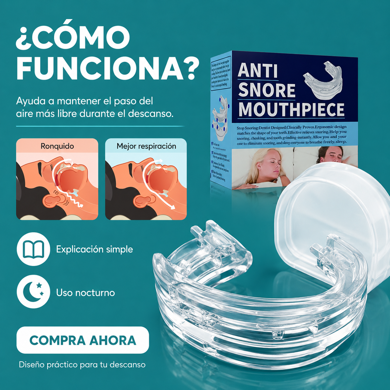 PROTECTOR BUCAL, TU MEJOR ALIANDO CONTRA LOS RONQUIDOS.