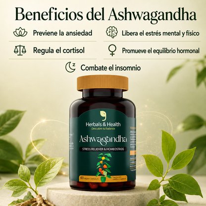 ASHWAGANDHA REDUCE EL ESTRÉS Y MEJORAR TU DESCANSO.