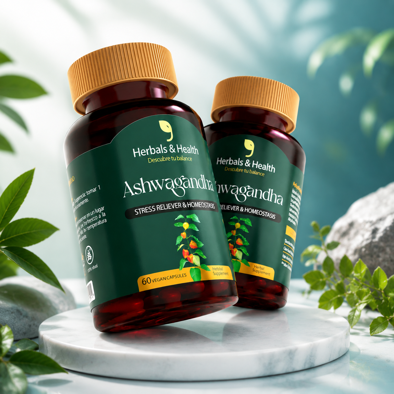 ASHWAGANDHA REDUCE EL ESTRÉS Y MEJORAR TU DESCANSO.